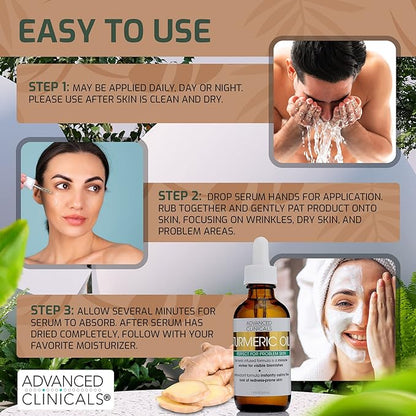 Advanced clinicals turmeric oil facial