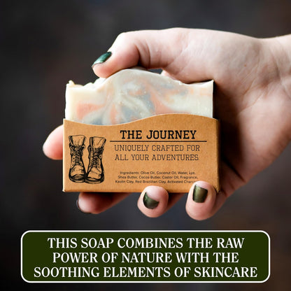 CompassSoap The Journey | Natural Bar Soap for Men & Women | Body & Face Soap Bar for Women and Men | Minimalist & Gentle Lather | Natural Bath Soap, Paraben & Phthalate Free | 5 oz, Pack of 2