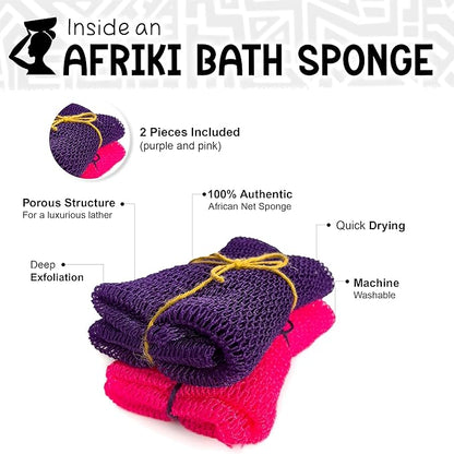 Afriki african net sponge exfoliating