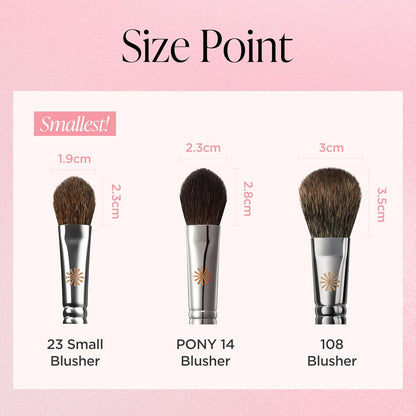 Piccasso 23 Small Blusher Brush – Precise Makeup Brush for Cheeks, Nose, and Chin, Soft Squirrel & Horse Hair for Delicate Application, Detail Face Brush for Daily Use, Korean Professional Beauty Tool