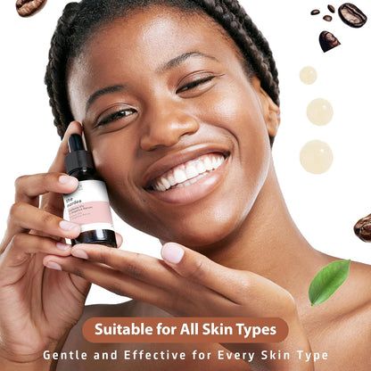 The nordea - 5% Caffeine Serum Angelica - Anti-Aging Eye Serum for Dark Circles, Puffiness and Wrinkles - Caffeine Eye Serum Natural and Vegan - 30 ml (5% Caffeine Skin Serum)