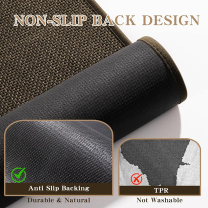 chakme Bathroom Rugs Mat 36x24, Ultra Thin Non Slip Bath Mat Large Quick Dry Absorbent Bath Mat for Bathroom Floor, (Brown, 36"x24")