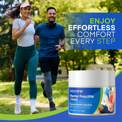 Plantar Fasciitis Relief Cream - Natural Herbal Formula for Foot, Heel Spur, Ankle, Leg & Hand Discomfort - Premium Health Care Products - 60g / 2.1 Oz (Pack of 1)