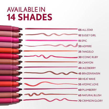 COVERGIRL Outlast, 20 Admire, Lipstain, Smooth Application, Precise Pen-Like Tip, Transfer-Proof, Satin Stained Finish, Vegan Formula, 0.06oz