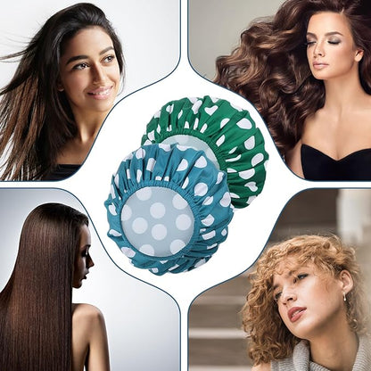 2 sets large shower caps