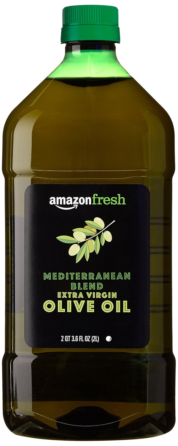 Amazon Fresh, Mediterranean Blend Extra Virgin Olive Oil, 3.6 Fl Oz (2L)