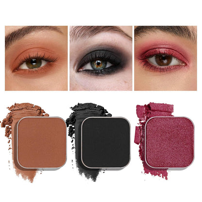 3-Color Eyeshadow Combo Pack – Matte & Shimmer Neutral Shades,Powder, Highly Pigmented, Long-Lasting, Refills Pans for Custom Magnetic Palette