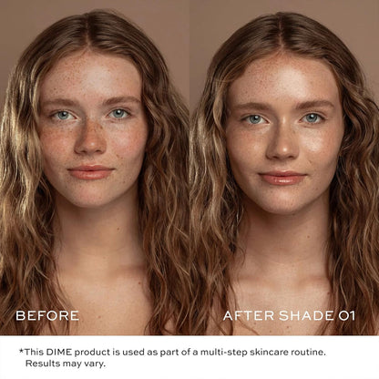 DIME Beauty Tinted Glow Wonderscreen SPF 30, Mineral Sunscreen for Face with 19% Zinc Oxide, Tinted Moisturizer with SPF, 50 g (Light)