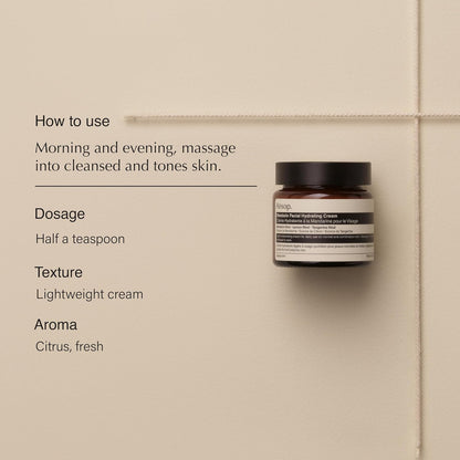 Aesop Mandarin Facial Hydrating Cream | Cools, Tones, and Balances Normal And Combination Skin | Mandarin Rind, Lemon Rind, Tangerine Rind | 2.1 oz / 60 mL