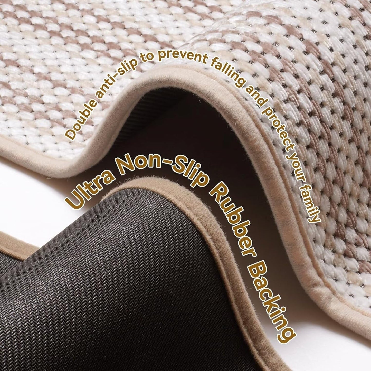 Ultra Thin Bathroom Rugs 16x24,Soft Absorbent Chenille Bath Rugs,Rubber Backing Quick Dry, Machine Washable Bath Mats for Bathroom Floor,Tub and Shower, Home Decor Accessories, Coffee