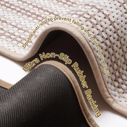 Upgraded Chenille Bath Mat, Super Absorbent Non Slip Bath Mats for Bathroom Floor, Machine Washable Bathroom Rugs, Rubber Backed Bathroom Mats, Ultra Soft Brown 20x31