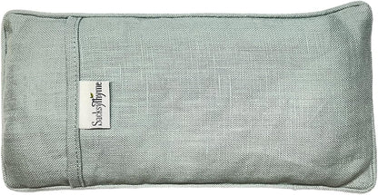 Organic Linen Eye Pillow - Lavender & Flaxseed for Relaxation, Yoga, Stress Relief - Microwavable Heating Pad & Cool Compress - Made in USA - Gifts for Meditation