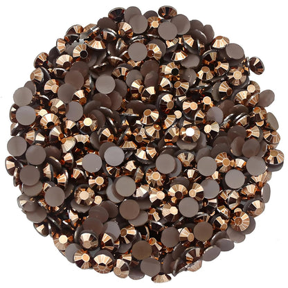 4500 Pcs SS12 3mm AB Flatback Rhinestones for Nails Art Crafts Glitter Round Shine Gems Crystals DIY Clothes Shoes （Bronze AB）