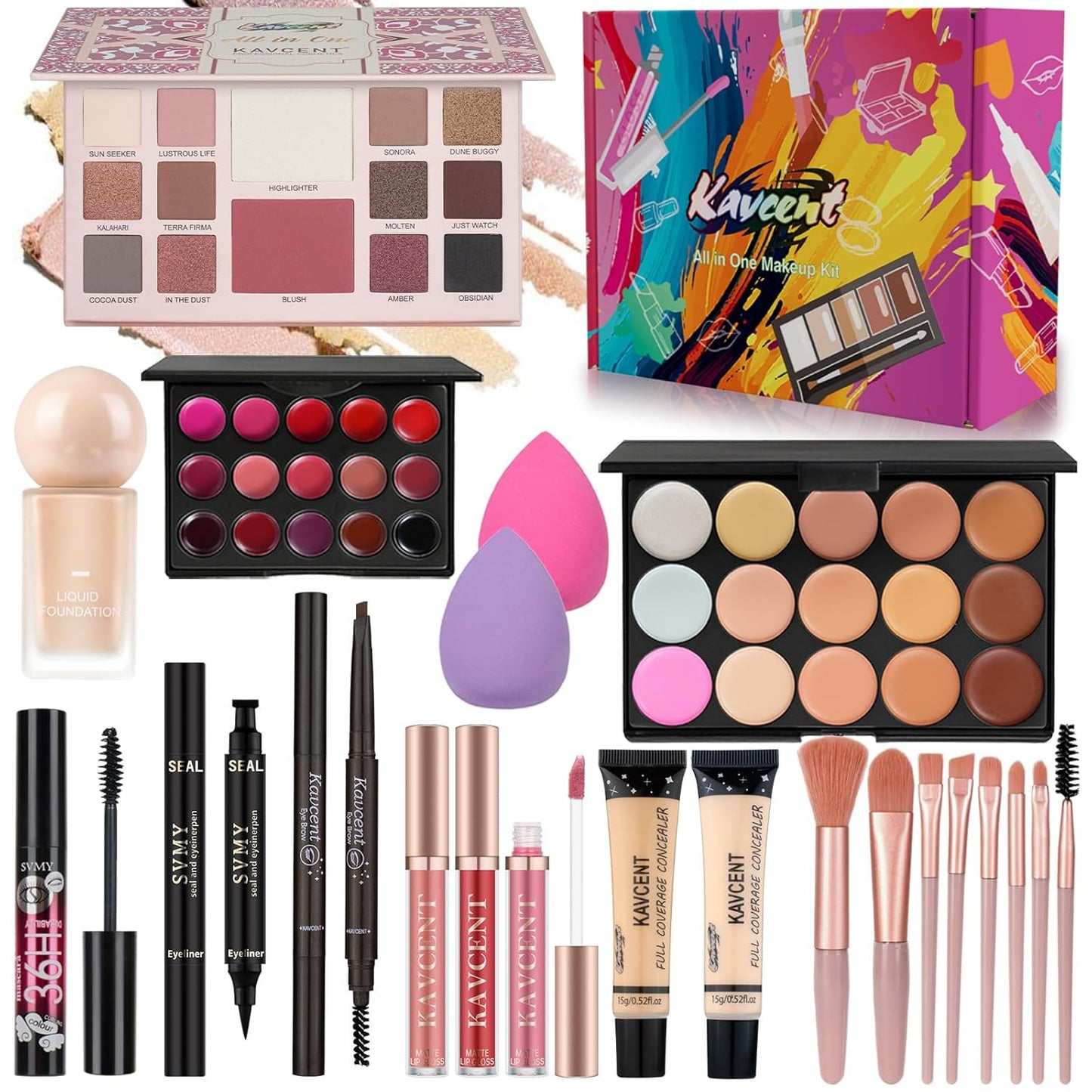 Makeup Kit for Women full Kit Makeup Set for Teens Girls Teenagers Eyeshadow Palette Foundation Makeup Gift Set for Women Makeup Kit for Teens
