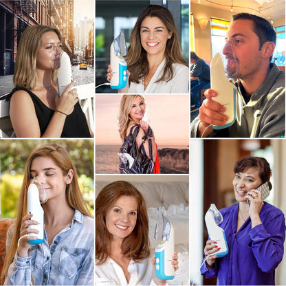 MYPURMIST® Handheld Ultrapure Instant Steam Inhaler – Fast Allergy Nasal Congestion Cold Cough Sinus Relief - Aromatherapy Vaporizer Steamer Humidifier, Voice Care, FSA/HSA/FDA Listed