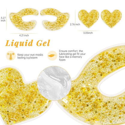 Reusable eye patches, gel eye