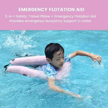 Car Pillow for Kids, Professional Inflatable Kids Car Pillow for Sleeping Carseat Travel - Safe, Reliable - Inflatable Travel Pillows for Kid Adult Car Seats Pink