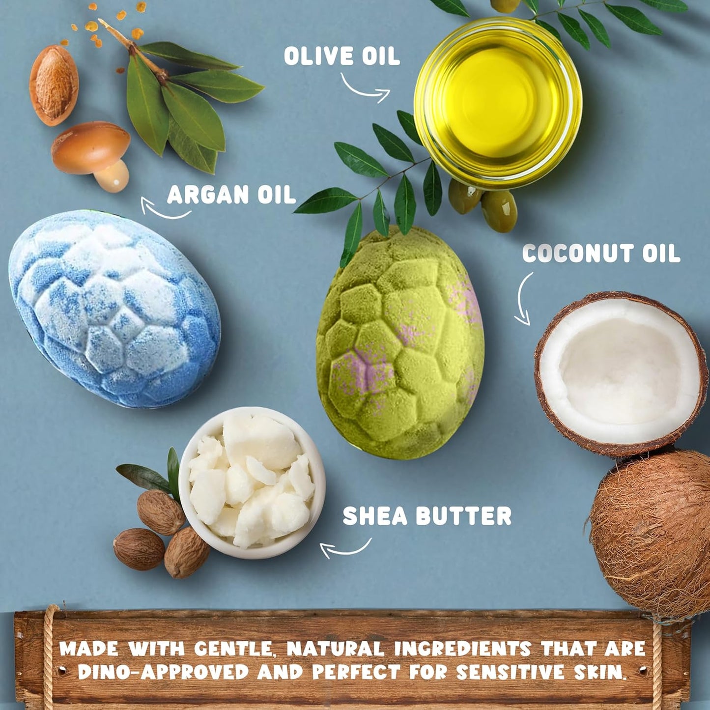 All Natural Bath Bombs for Kids with Surprise Toys Inside with Child Safe Dino Diffusers- 12 Pack Organic Dinosaur Bath Bombs with Toys Inside - Dino Bath Bomb for Kids