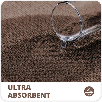 Toilet Rugs U Shaped Bathroom Rug,Machine Washable Non Slip Quick Dry Super Absorbent Ultra Thin Toilet Mats for Bathroom Toilet.Brown,1'8"x2'(20x24inch)