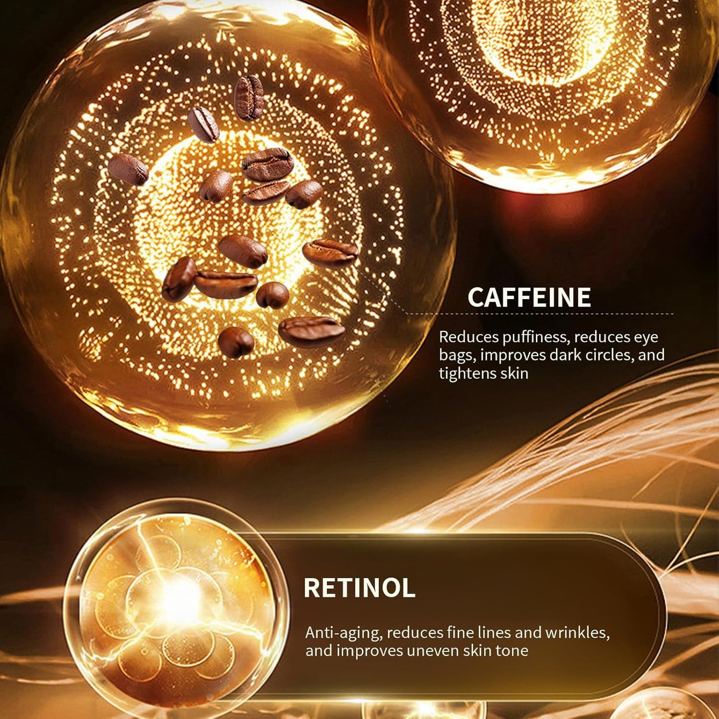 Eye Repair Stick for Men, Reduces Under Eye Dark Circles & Eyebags, Eyes Cooling Stick Hydrates and Depuffing 0.34 Fl.Oz (2)