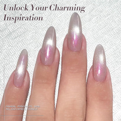 Born Pretty Magnetic Gel Nail Polish Set,Cat Magnetic Eye Gel Jelly Glass Crystal Magnetic Gel Polish Nail Art Manicure Kit 6PCS