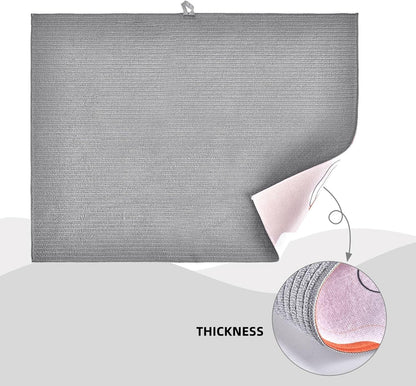 Highland Cow Dish Drying Mat for Kitchen Counter Cute Kitchen Mat Microfiber Kitchen Countertop Absorbent Reversible Drainer Rack Pad Dish Drying Mat 18 x 24 Inch