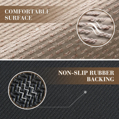 RESARE Non Slip Bathroom Runner - Machine Washable Bath Rugs, Super Absorbent Bath Mat Quick Dry Bath Runner, Bath Mat Ultra Soft Rugs for Bathroom Floor, 20"x70" Beige