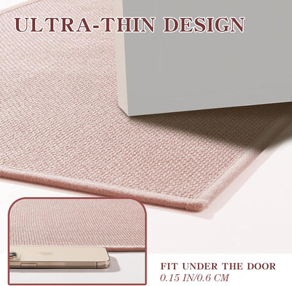 chakme Bathroom Rugs Mat 59x25, Ultra Thin Non Slip Bath Mat Large Quick Dry Absorbent Bath Mat for Bathroom Floor, (Pink, 59"x25")
