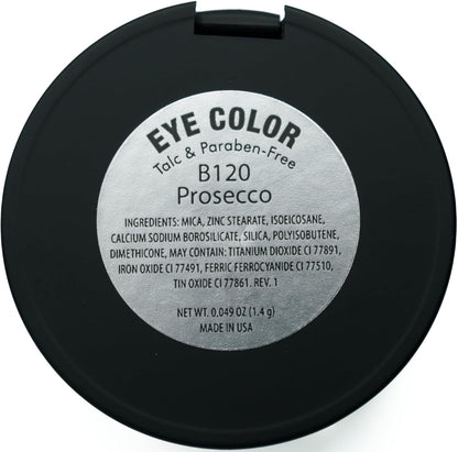 Prosecco White Wine Pale Gold Shimmering Metallic Pressed Powder Single Vegan Eyeshadow; Talc, Paraben & Cruelty Free