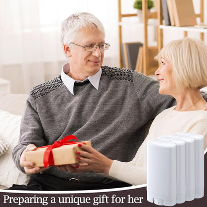 Wesiti 100 Pcs Plastic Empty Deodorant Containers 1/2 oz Travel Deodorant 15ml Refillable Containers Tubes Oval Lip Balm Tubes for Lip Balm DIY (White)