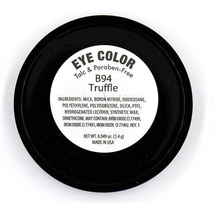 Truffle Chocolate Deep Dark Chestnut Cocoa Brown Shimmer Pressed Powder Single Vegan Eyeshadow; Talc, Paraben & Cruelty Free