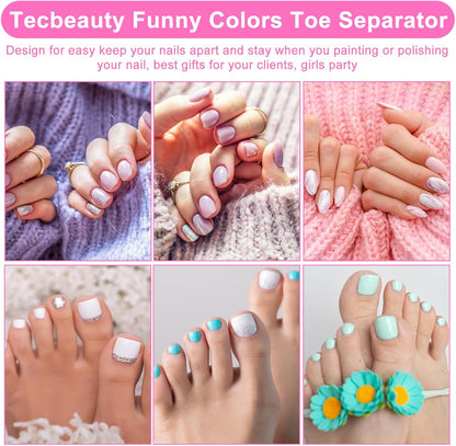 400 Pcs (200 Pairs) Toe Separators Pedicure Tool Kit Soft Toe Spacers for Pedicures Spreaders Finger Dividers for Women Men Feet Nail Toenails Art Painting Polish Spa(White)