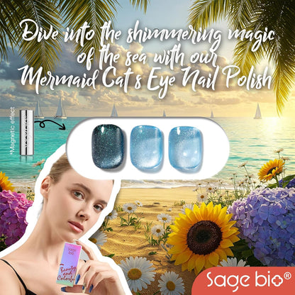 Cat Eye Gel Nail Polish, 15ml Magnetic Gel, High-Gloss Finish, Long-Lasting, DIY Manicure Kit with Magnet Stick, Stunning 3D Magnetic Effect, 04