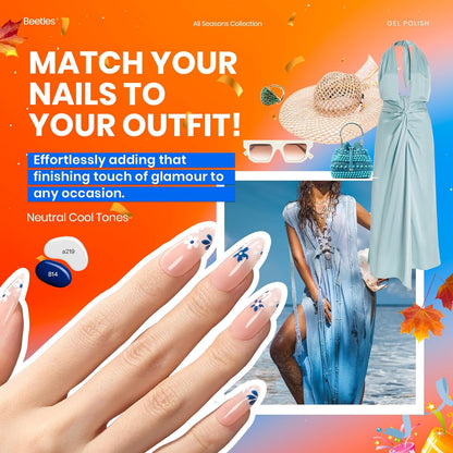 Beetles Fall Gel Polish Kit - Chic Outfits Collection 25 Colors Polish Set, Brown Purple Nude Red Black Color Gel Nails with 3Pcs Base Top Coat Manicure Kit Salon DIY Home Gift for Women