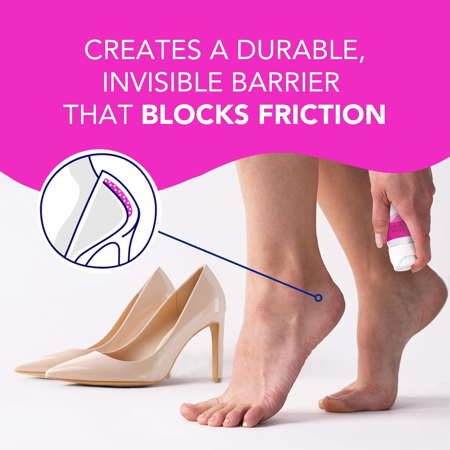 Barefoot Scientist PreHeels+ Blister Prevention Spray, Innovative Invisible Protective Barrier Against Blisters