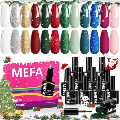 Mefa christmas gel nail polish