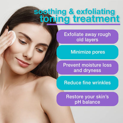 7% Glycolic Acid Toner with Rose Water, Witch Hazel, and Aloe Vera Gel – Alcohol & Oil Free Exfoliating AHA Face Toner – Improves Wrinkles, Dullness, Pores, Skin Tone & Texture, 6 oz.