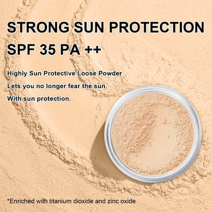 Mineral Powder Foundation, SPF 35, Sunscreen Lightweight Loose Powder, Skin-Improving, Buildable Coverage, Natural Glow Base Makeup (#05 Fair Light Foundation Makeup)