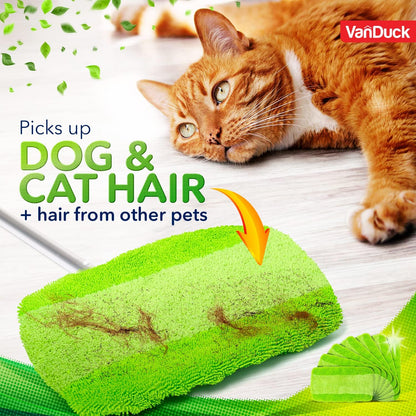 VanDuck Reusable Mop Pads Compatible with Swiffer Sweeper (2-Pack) - Washable Microfiber Mop Pads for Wet & Dry Use - All Purpose Floor Mopping and Cleaning Product