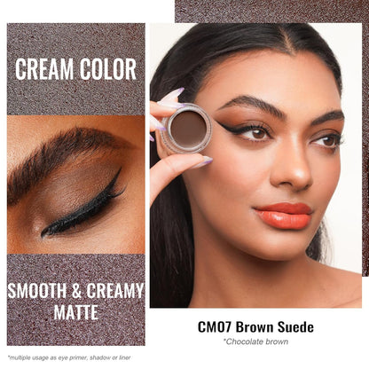 Oulac Matte Eyeshadow 3-in-1 Eyeshadow Eye Primer&Eyeliner Highly Pigmented Waterproof Smudge-proof Long Lasting Wear Smooth&Blendable Formula for Natural Look,Vegan & Cruelty-Free,CM07