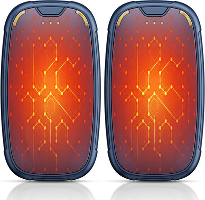 Hand Warmers Rechargeable 2 Pack, Rechargeable Hand Warmer, Pocket Portable Electric Hand Warmer, Reusable Handwarmers, A Winter Christmas Hand-Warming Gift for Work, Camping, Golf, and Hunting
