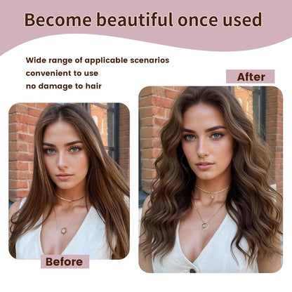 Heatless Curls Overnight Hair Curler - 3 Pcs Curling Rod to Sleep In, Velvet Hair Rollers with Satin Hair Scarf Girl's gift (Leopard Print)