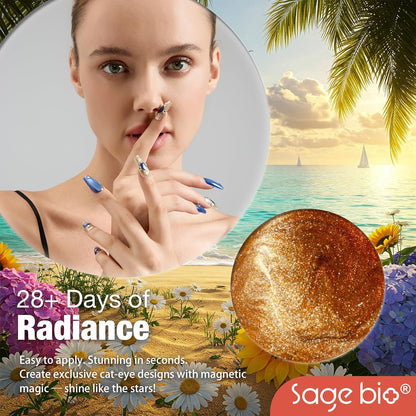 Cat Eye Gel Nail Polish, 15ml Magnetic Gel, High-Gloss Finish, Long-Lasting, DIY Manicure Kit with Magnet Stick, Stunning 3D Magnetic Effect, 06