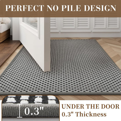RESARE Non Slip Bathroom Runner - Machine Washable Bath Rugs, Super Absorbent Bath Mat Quick Dry Bath Runner, Bath Mat Ultra Soft Rugs for Bathroom Floor, 24"x47" Dark Grey