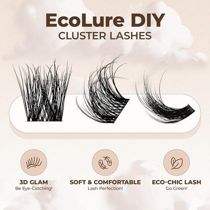 PopUp Cluster Lashes Wispy Cluster Eyelash Extensions 3D DIY Lash Clusters 10-16mm Multilayered Eyelash Clusters, Reusable Fluffy Individual Lashes Cluster(BDD02)
