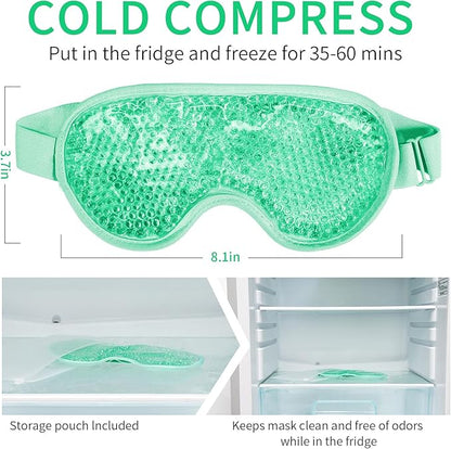 Cooling eye mask with gel