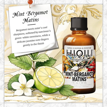 HIQILI Mint Bergamot Matins Fragrance Oil - 1 Fl Oz
