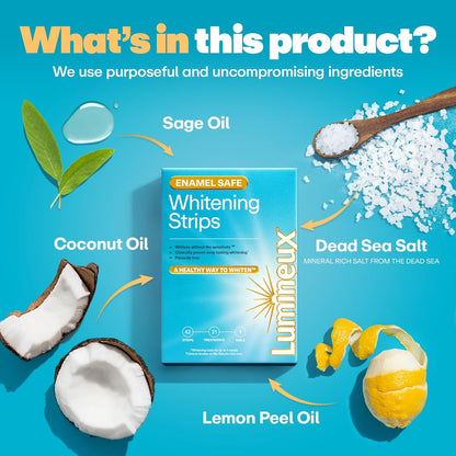 Lumineux Teeth Whitening Strips 21 Treatments – Peroxide Free - Enamel Safe for Whiter Teeth - Whitening Without The Sensitivity - Dentist Formulated - Sensitivity