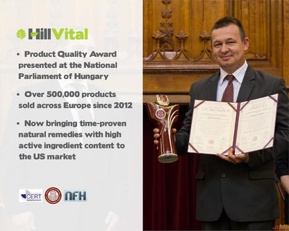 HillVital Joint and Muscle Support – Sore Muscle Relief, Comfort Balm for Aching Joints, Neck, Hands, Feet, Back, Non Greasy Body Rub Sore Muscles Cream, Strong Topical Mixture for Pain Complaints