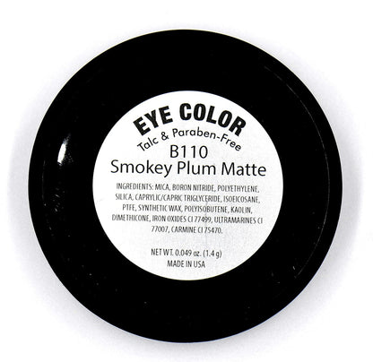 Smokey Plum Dark Purple Violet Brown Matte Opaque Pressed Powder Single Eyeshadow; Talc, Paraben & Cruelty Free
